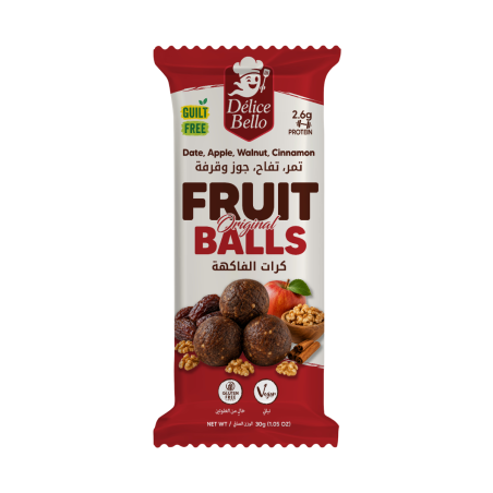 Délice Bello - Fruit Balls - Original - Date - Apple - Walnut - Cinnamon