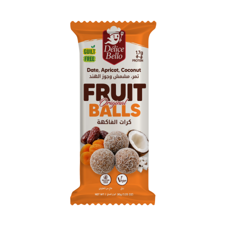 Délice Bello - Fruit Balls - Original - Date Apricot - Coconut