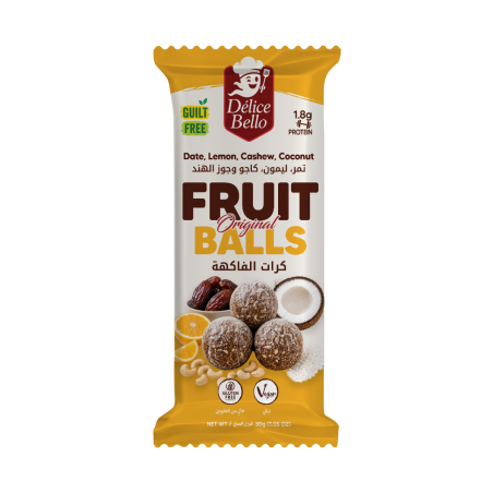 Délice Bello - Fruit Balls - Original - Date - Lemon - Cashew - Coconut