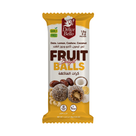 Délice Bello - Fruit Balls - Delight - Date - Lemon - Cashew - Coconut