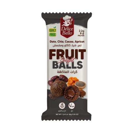 Délice Bello - Fruit Balls - Delight - Date - Chia - Cacao - Apricot