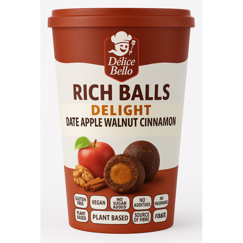 Délice Bello® - Rich Balls Delight - Date Apple Walnut Cinnamon