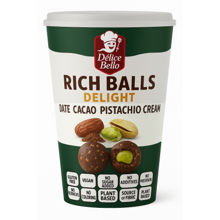 Délice Bello® - Rich Balls Delight - Date Cacao Pistachio Cream