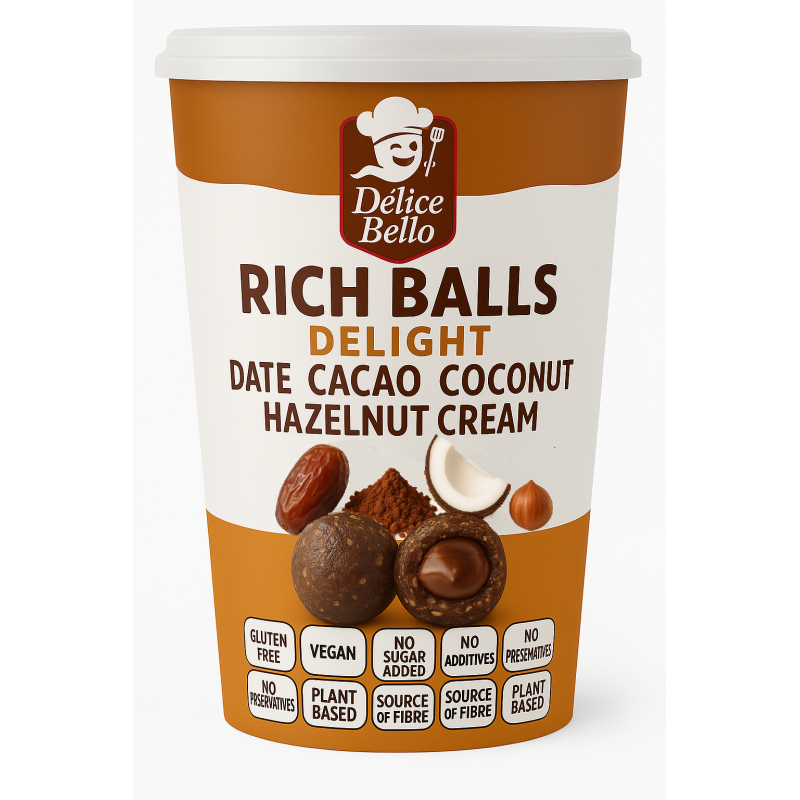 Délice Bello® - Rich Balls Delight - Date Cacao Coconut Hazelnut Cream